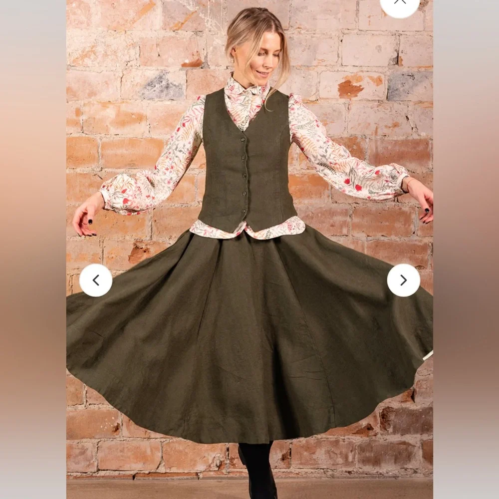 Sondeflor Pine Herringbone Vest NWT - Picture 2 of 6